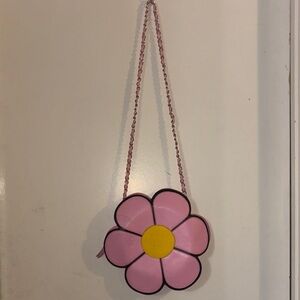 Pink Flower-Shaped Crossbody Bag